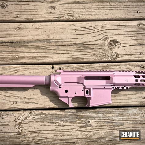 Ar Pistol With Pink Champagne Cerakote