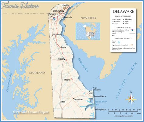 Delaware Map - TravelsFinders.Com