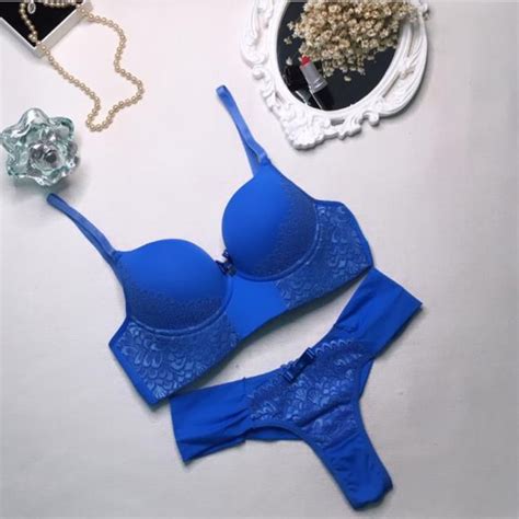 Conjunto De Lingerie Nina Base De Espuma Em Tactel E Renda C Bojo E Calcinha Fio Duplo