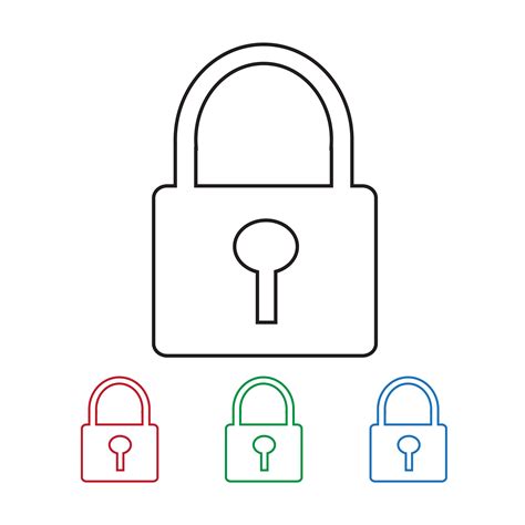 Lock Icon symbol sign 627224 Vector Art at Vecteezy