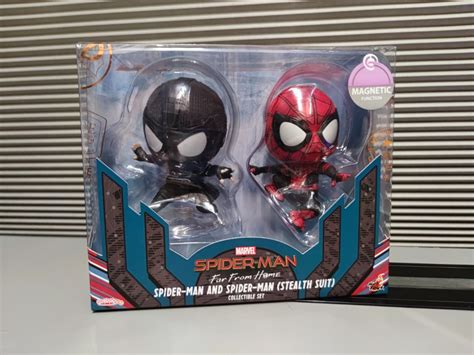 Hot Toys Cosbaby Spider Man and Spider Man Stealth Suit Collectible Set 興趣及遊戲 玩具 遊戲類
