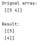 Python Transposing A 1D NumPy Array