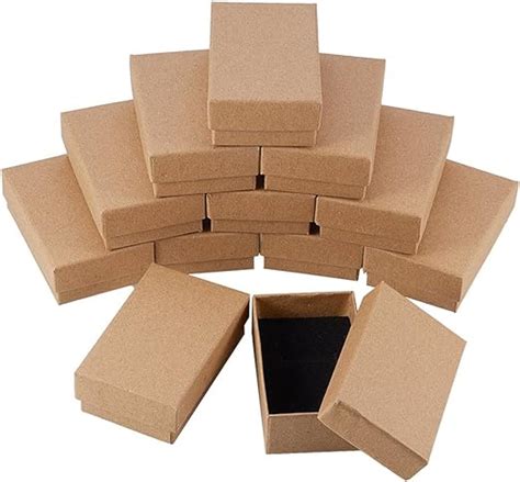 Amazon NBEADS 24 Pcs Tan Cardboard Jewelry Box Rectangle Kraft