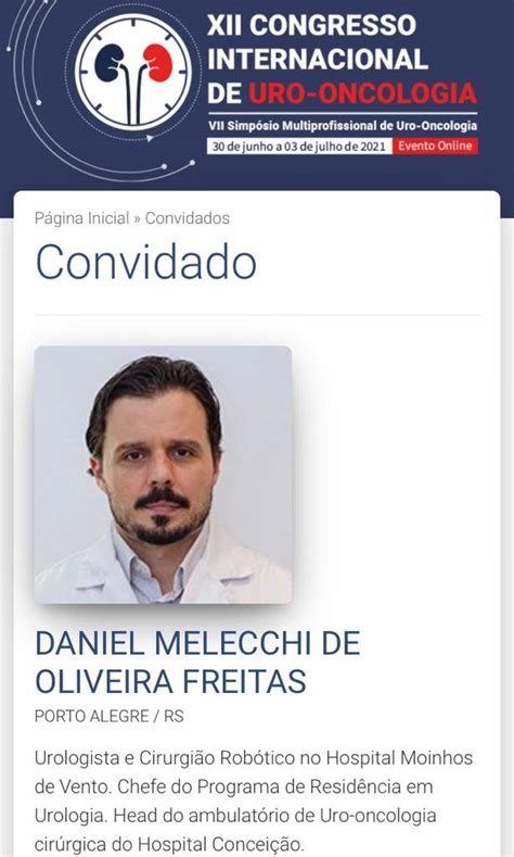 Xii Congresso Internacional De Uro Oncologia Dr Daniel Melecchi