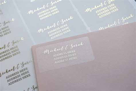 Foil Address Labels Return Address Stickers Monogram Address Etsy Uk