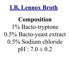 Preparation of LB Lennox Broth - Laboratory Notes