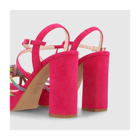 Sandalias Con Plataforma De Mujer En Ante De Color Rosa Lodi Zapatos