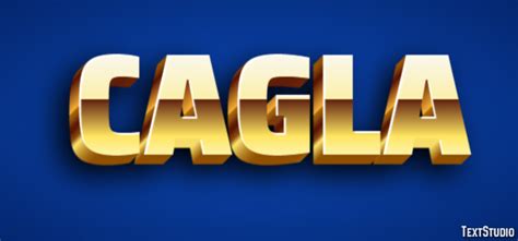 cagla text effect  logo design