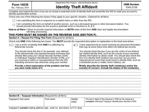 Irs Form 14039 Printable