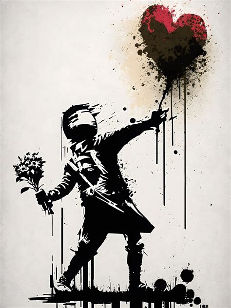 Konstn Rliga Illustration Banksy Inspired Street Art Europosters