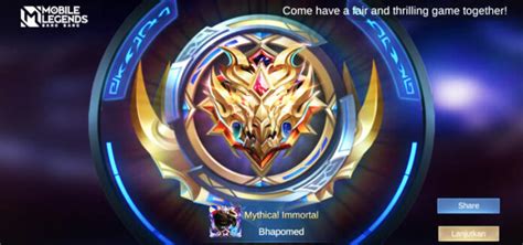 Rank Immortal Mobile Legend Jumlah Bintang Beda Dengan Glory