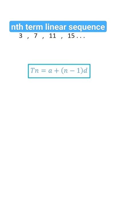 linear sequence maths patterns sequence education school alevels