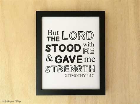 Scripture Art Christian Wall Art But The Lord Stood With Me Bible