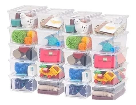 Cajas Apilables Multiusos Organizador Con Tapa Piezas Env O Gratis