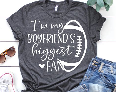 Im My Boyfriends Biggest Fan Svg Girlfriend Football Svg Etsy