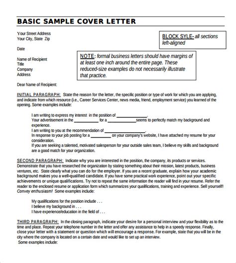 Free 7 Sample Basic Letter Formats In Pdf Ms Word