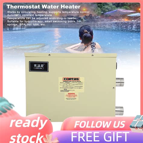 Hanhan1 220V 5 5KW Electric Water Heater Thermostat Heating Machine For Swimming Pool Spa Hot