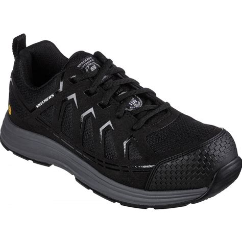 Skechers Work Footwear Malad Ii S1 Safety Trainers Black Footwear