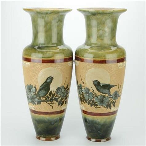 Doulton Lambeth Bird Vases By Florence E Barlow Royal Doulton Ceramics