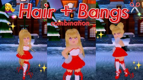 Cute Hairstyles And Bangs Combinations Roblox Royale High Youtube