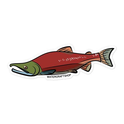 Sockeye Salmon Sticker Etsy