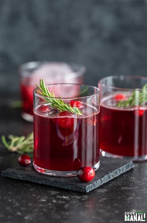 Cranberry Maple Rosemary Mocktail - Cook With Manali