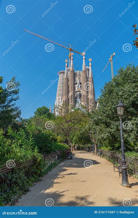 Catedral De Sagrada Familia Em Barcelona Espanha Fotografia Editorial