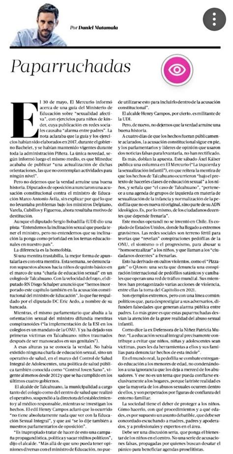 Elharrygada On Twitter Pase Y Lea La Columna De Daniel Matamala La