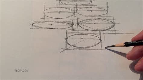 Construction Of Freehand Ellipses Drawing Exercise For Artists Youtube