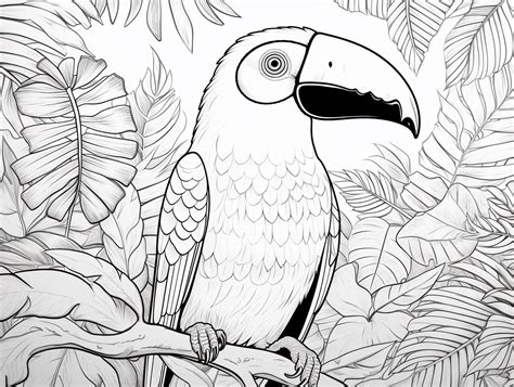 Costa Rica Nature Coloring Sheet Coloring Page