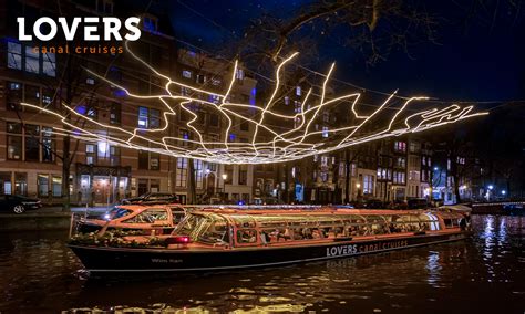 Rederij Lovers Rondvaart Min Tijdens Amsterdam Light Festival