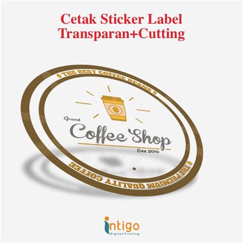 Jual Cetak Sticker Label Sticker Transparan Sticker Cutting Shopee