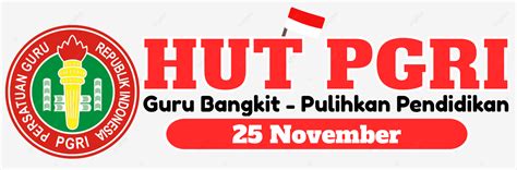 Hut Logo Pgri 2022 Indonesian National Teachers Day Hut Pgri 2022