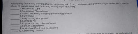 Panuto Pag Aralan Ang Bawat Pahayag Lagyan Ng StudyX