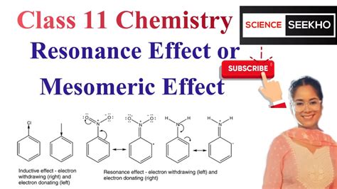 Resonance Effect Or Mesomeric Effect Class Organic Chemistry