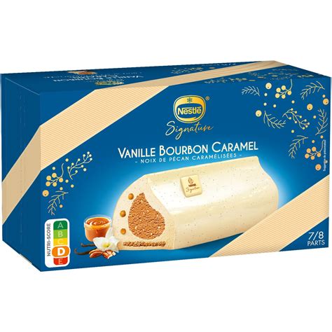 Buche glacée signature vanille bourbon caramel NESTLE la boite de