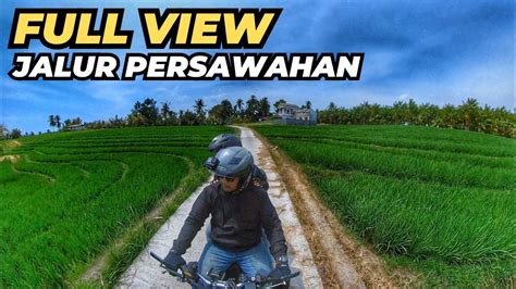 Jalur Pedesaan Pemandangan Sawah Terasiring Indah Di Desa Bajera