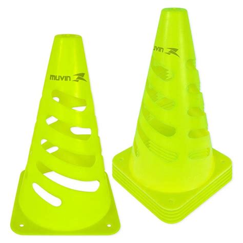 Kit Cone De Marcação Flexível Elite Muvin 24cm 6 Unids Amarelo