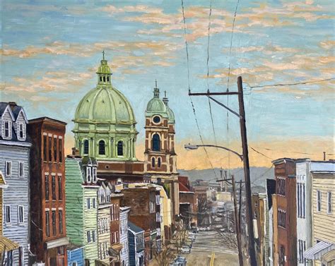 Oil Painting I Did Of This Iconic Pittsburgh Scene Immaculate Heart Of