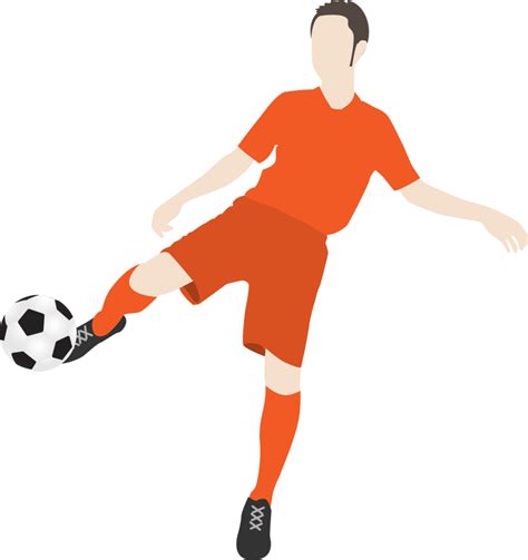 hombre de jugador de fútbol de dibujos animados en acción 10135630 PNG