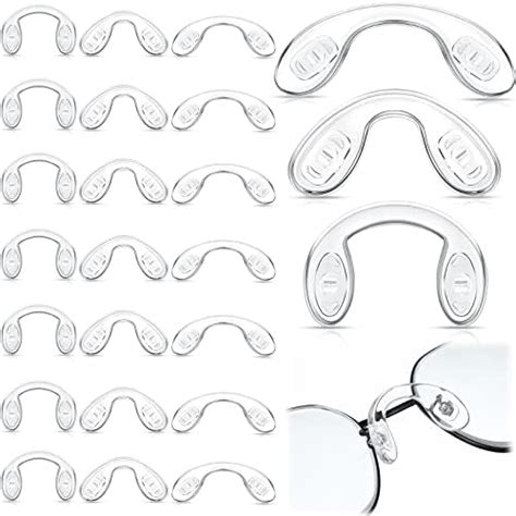 24 Pieces 3 Size Nose Pads For Glasses U Shaped Screw 42mm