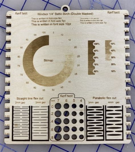 Material Thickness Test Laser Cut Svg Template Glowforge Keft Etsy Uk