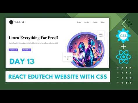 React Edutech Website React With Css Project React Js Malayalam Day