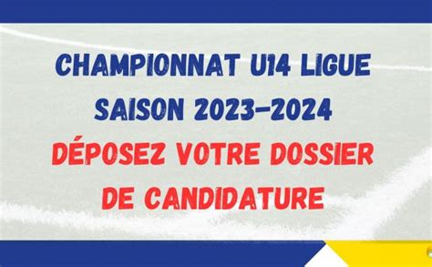 Liste des clubs qui accèdent en U14 Ligue 2023 2024 LIGUE DE