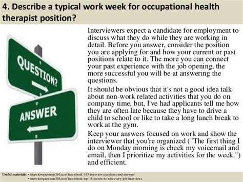 Top 10 Occupational Health Therapist Interview Questions And Answers