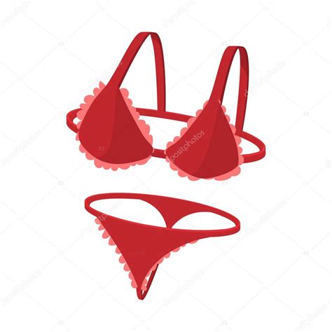 Red Lingerie Icon Cartoon Style Stock Vector Juliarstudio 102531648