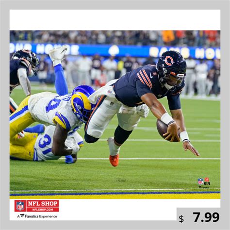 Justin fields chicago bears unsigned nfl rookie debut touchdown ...