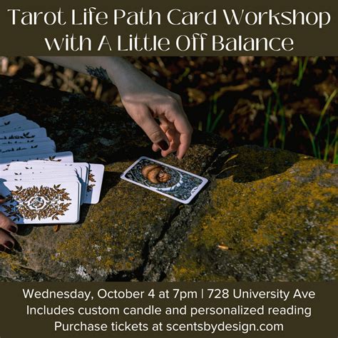 Tarot Life Path Card Workshop Scents By Design Candle Bar