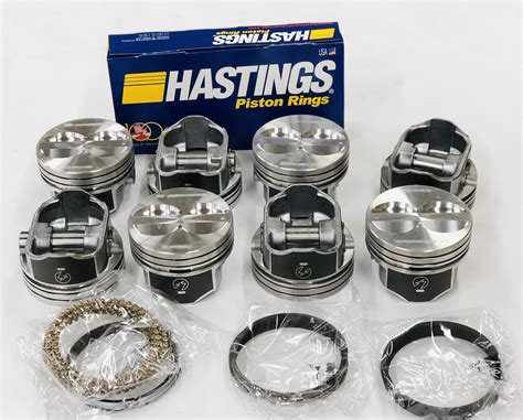 Over Size Flat Top Pistons And Moly Rings Compatible With Sbc