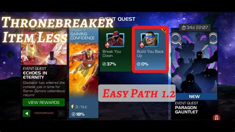 MCOC EQ 1 2 Easy Path ECHOES IN ETERNITY Throne Breaker Item